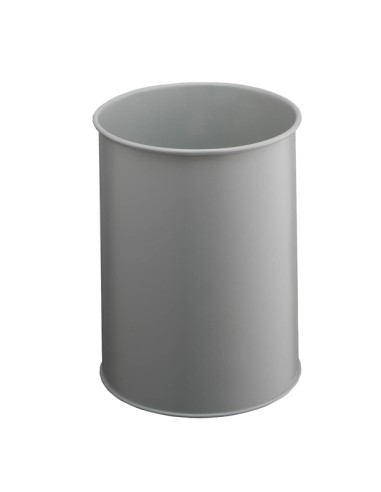 Cestino gettacarte tondo in metallo grigio 15L Durable 3301-10 DURABLE CESTINI E POSACENERE
