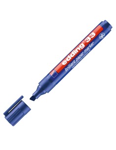 MARCATORE EDDING 33 PERMANENTE PUNTA SCALPELLO BLU E-33 003