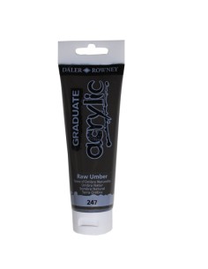 Colore acrilico fine Graduate tubo 120 ml terra d'ombra naturale Daler Rowney D123120247