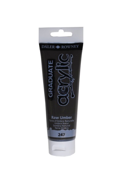 Colore acrilico fine Graduate tubo 120 ml terra d'ombra naturale Daler Rowney D123120247