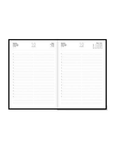 Agenda INTEMPO f.to A4 7190BO24 2 pagine per giorno copertina verde 7190BO24