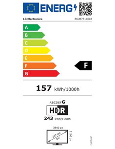 LG 86UR781C 2,18 m (86) 4K Ultra HD Smart TV Wi-Fi Nero 280 cd/m² 2