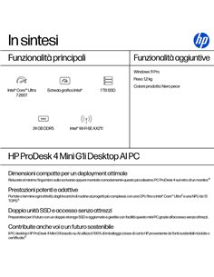 HP ProDesk 4 G1i AI PC Intel Core Ultra 7 265T 24 GB DDR5-SDRAM 1 TB SSD Windows 11 Pro Mini PC Nero 2