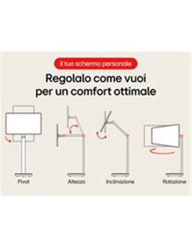 LG Swing 32U889SA Schermo Personale 32 4K Touch, base con rotelle, webOS