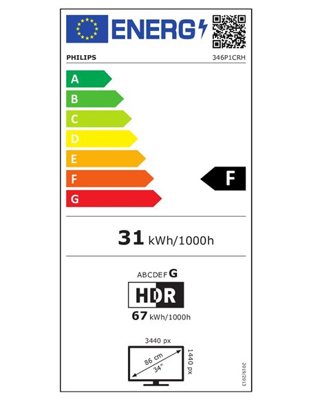 Philips P Line 346P1CRH/00 Monitor PC 86,4 cm (34) 3440 x 1440 Pixel UltraWide Quad HD LED Nero