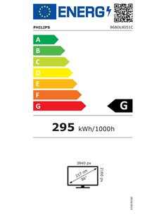 Philips 86BDL8051C/00 visualizzatore di messaggi 2,18 m (86) 350 cd/m² 4K Ultra HD Nero Touch screen Android 9.0 2