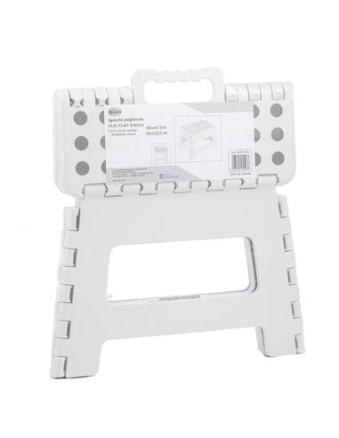 Sgabello Clic Clac basso bianco 30x22x22cm S1407115/B King Collection SCALE E TRABATTELLI