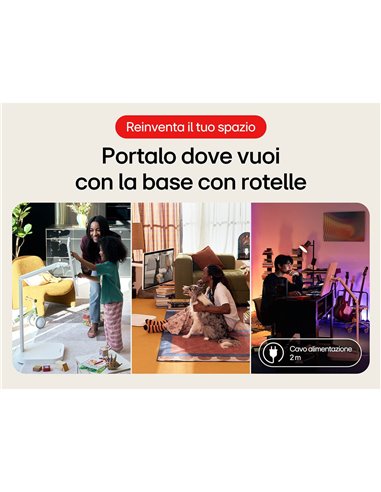 LG Swing 32U889SA Schermo Personale 32 4K Touch, base con rotelle, webOS
