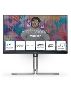 AOC Q27U3CV Monitor PC 68,6 cm (27) 2560 x 1440 Pixel Quad HD LCD Nero 2