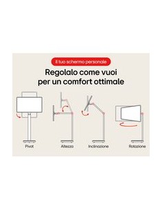 LG Swing 32U889SA Schermo Personale 32 4K Touch, base con rotelle, webOS 2