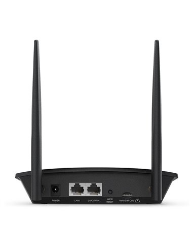 TP-Link TL-MR100 router wireless Fast Ethernet Banda singola (2.4 GHz) 4G Nero