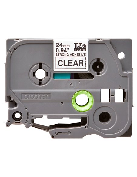 NASTRO BROTHER TZE-S151 Laminato con adesivo resistente da 24 mm (8 m) Nero/Tras TZES151 BROTHER ETICHETTE-NASTRI PER ETICHET...