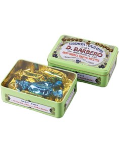 Scrigno regalo verde in metallo con torroni ricoperti friabili 100gr Barbero METR D. Barbero PASTICCERIA E STRENNE