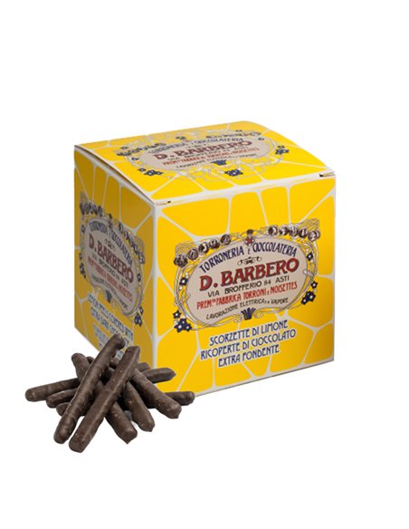 Scorzette di limone ricoperte di cioccolato fondente 150gr Barbero LIMONE D. Barbero PASTICCERIA E STRENNE