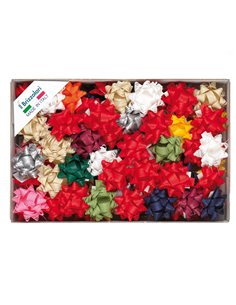 100 stelle rafia sintetica 6802 14mm assortimento natale Brizzolari 01003400 BRIZZOLARI NASTRI-FIOCCHI-STELLE