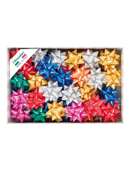 70 stelle nastro liscio 6800 19mmxØ9cm colori assortiti natale Brizzolari 00066700 BRIZZOLARI NASTRI-FIOCCHI-STELLE