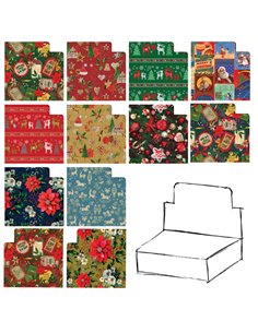 Scatola 100fg carta regalo Raso Country Natale 70X100cm Rex Sadoch-stagionale R4406NAT