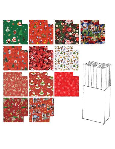 Rotolo carta regalo 2x0,70mt fantasie assortite natale Sadoch GR3J1NAT