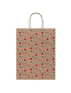 Shopper carta kraft c/manici carta ritorta 26x34,5x12cm fant. natale Sadoch SDX26000NAT 2