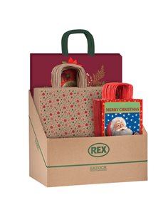 Espositore 100pz shopper natale fantasie assortite Sadoch SCNEBBNAT