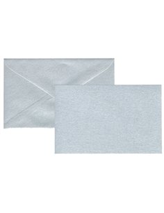 Biglietto Natale semplice neutro c/busta 9x14cm argento Sadoch 2100ARG