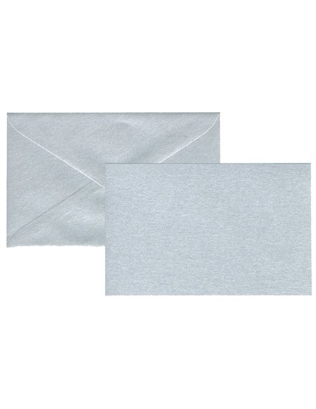 Biglietto Natale semplice neutro c/busta 9x14cm argento Sadoch 2100ARG