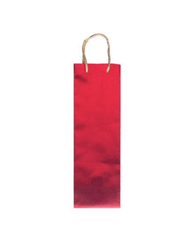 Shopper portabottiglie natale 12x37x9cm rosso metal Sadoch SDE18ROSSO