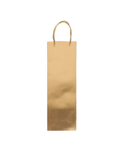 Shopper portabottiglie natale 12x37x9cm oro metal Sadoch SDE18ORO