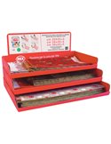 Espositore 150pz sacchetto carta c/patella adesiva natale fantasie e misure asso ESPRXPKNAT