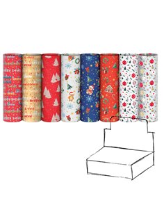 Scatola 100 fogli ecocarta fantasie natale 70X100cm Rex Sadoch EC40002N