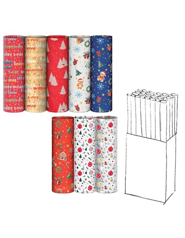 Rotolo ecocarta fantasie natale 70X200cm Rex Sadoch EC3J102N