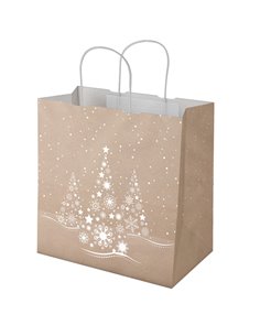 Blister 25 shopper in carta 32x23x35cm Xmas Dream avana/bianco Mainetti 310004604AB25 Mainetti Bags SHOPPERS E SACCHETTI REGALO
