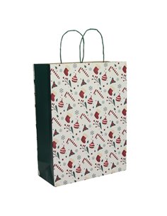 Blister 25 shopper in carta 22x10x29cm Xmas Candy Mainetti 095597