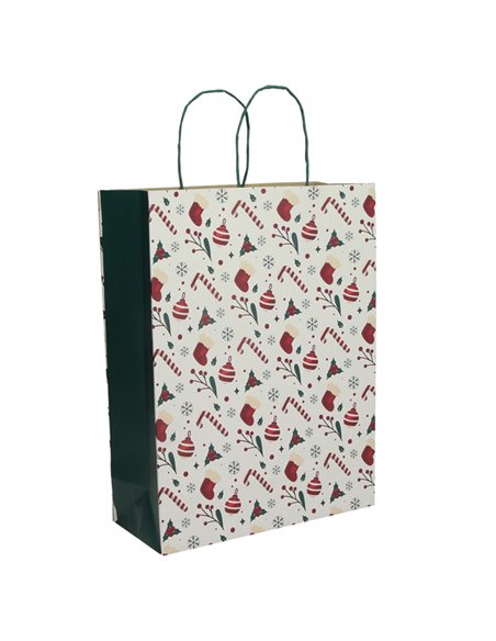 Blister 25 shopper in carta 36x12x41cm Xmas Candy Mainetti 095610