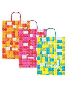 Shopper Mattoncini c/manici in carta ritorta 16x21x8cm colori assortiti Sadoch SDF16MAT