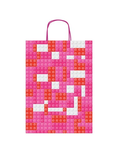 Shopper Mattoncini c/manici in carta ritorta 16x21x8cm colori assortiti Sadoch SDF16MAT