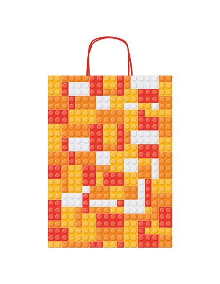 Shopper Mattoncini c/manici in carta ritorta 16x21x8cm colori assortiti Sadoch SDF16MAT