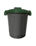 Contenitore portarifiuti Dusty 25Lt c/coperchio verde 105/25-VES