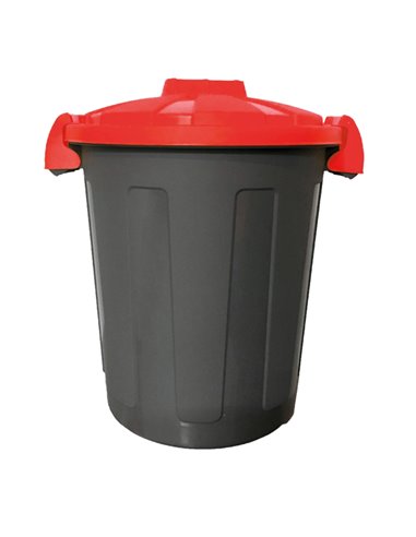 Contenitore portarifiuti Dusty 25Lt c/coperchio rosso 105/25-ROB
