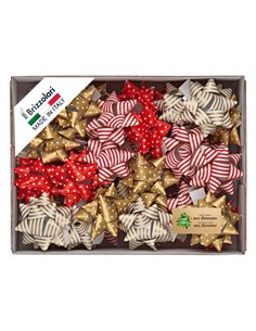 36 stelle nastro ecocarta 20mmxØ9cm fantasie assortite natale Brizzolari 024667S2