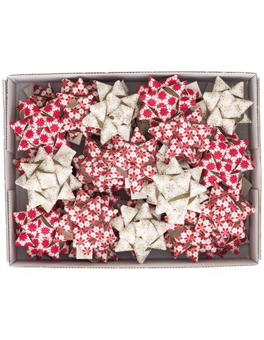 36 stelle nastro carta erba 20mmxØ9cm fantasie assortite natale Brizzolari 02740600
