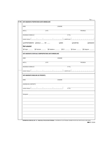 REGISTRO ANAGRAFICA CONDOMINIALE 297X210mm 48PAG E2528 E2528