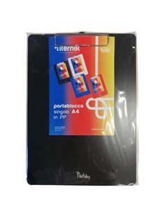 PORTABLOCCO A4 IN PPL CON MOLLA IN METALLO NERO 7071N