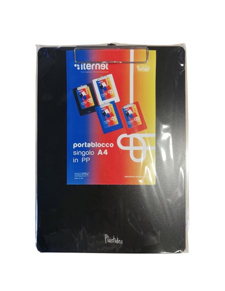 PORTABLOCCO A4 IN PPL CON MOLLA IN METALLO NERO 7071N