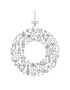 Set 3 stencil su foglio A2 a tema "NATALE" Securit WD-3A2-XM 2