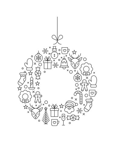 Set 3 stencil su foglio A2 a tema "NATALE" Securit WD-3A2-XM