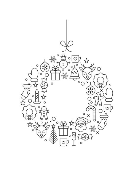 Set 3 stencil su foglio A2 a tema "NATALE" Securit WD-3A2-XM