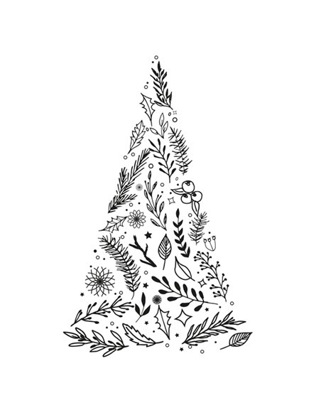 Set 3 stencil su foglio A2 a tema "NATALE" Securit WD-3A2-XM