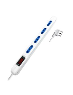 Multipresa piatta SLIM90 con interruttore 4 prese cavo 1,5m MKC 492518896 MKC CAVI-PRESE-PROLUNGHE