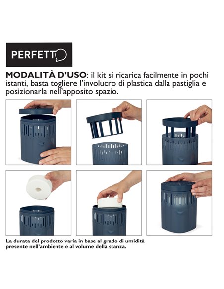 DISPENSER DEUMIDIFICATORE RICARICABILE OCEANO PERFETTO 17960 PERFETTO ASSORBIUMIDITA'-PROFUMATORI-CANDELE